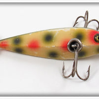 Vintage Heddon Strawberry Spot 0 Dowagiac Minnow Lure