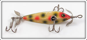 Vintage Heddon Strawberry Spot 0 Dowagiac Minnow Lure