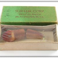 Vintage Sur-Lur Corp Brown Scale Rhythm Lure Sealed In Box