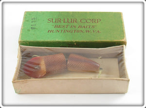 Vintage Sur-Lur Corp Brown Scale Rhythm Lure Sealed In Box