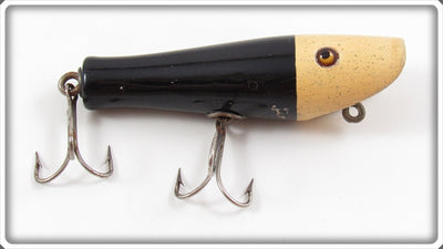 Vintage Creek Chub Black Luminous White Head Skipper Lure