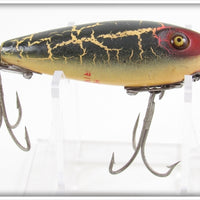 Vintage Heddon Green Crackleback 110 River Runt Lure