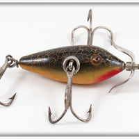 Vintage Heddon Green Crackleback 20 Baby Dowagiac Minnow Lure