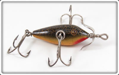 Vintage Heddon Green Crackleback 20 Baby Dowagiac Minnow Lure