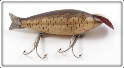 Vintage Chas W. Lane Brown Finish Lane's Wagtail Wobbler Lure