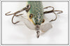 Pflueger Green Crackleback Three Hook Neverfail Minnow ~