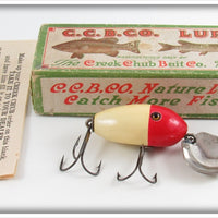 Vintage Creek Chub White And Red Flip Flap Lure In Box 4402