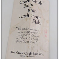 Creek Chub Silver Flash Flip Flap In Box 4418