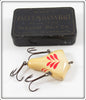 Vintage Howe's Red & White Vacuum Bass Bait Lure In Tin