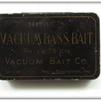 Howe's Red & White Vacuum Bass Bait In Tin ~