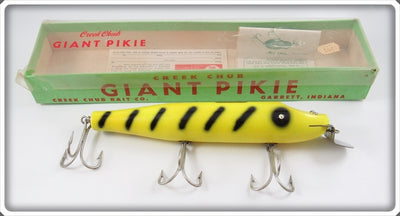 Vintage Creek Chub Yellow Shore Giant Pikie 6000 FY Special Order Lure