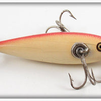 Pflueger White Blended Red Back Three Hook Neverfail Minnow Lure