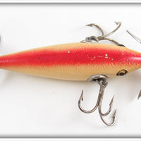 Pflueger White Blended Red Back Three Hook Neverfail Minnow