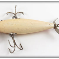 Pflueger White Blended Red Back Three Hook Neverfail Minnow