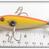 Pflueger White Blended Yellow & Red Back Three Hook Neverfail Minnow