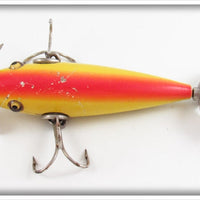 Pflueger White Blended Yellow & Red Back Three Hook Neverfail Minnow