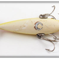 Pflueger White Blended Yellow & Red Back Three Hook Neverfail Minnow