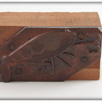 Vintage Creek Chub Crawdad Printer's Block