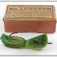 Vintage W. J. Jamison Frog Spot Coaxer Lure In Box