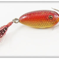 Shakespeare Yellow & Red Photo Finish Midget Underwater Minnow 6600