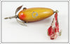 Shakespeare Yellow & Red Photo Finish Midget Underwater Minnow 6600