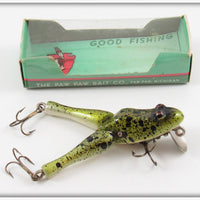 Vintage Paw Paw Green Junior Wotta Frog Lure In Box 72