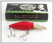 Vintage Bill Dewitt Red & White Bait In Box 