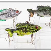 Mann's Baby Bass, Silver Baby Bass & Chartreuse Leroy Brown Lure Lot