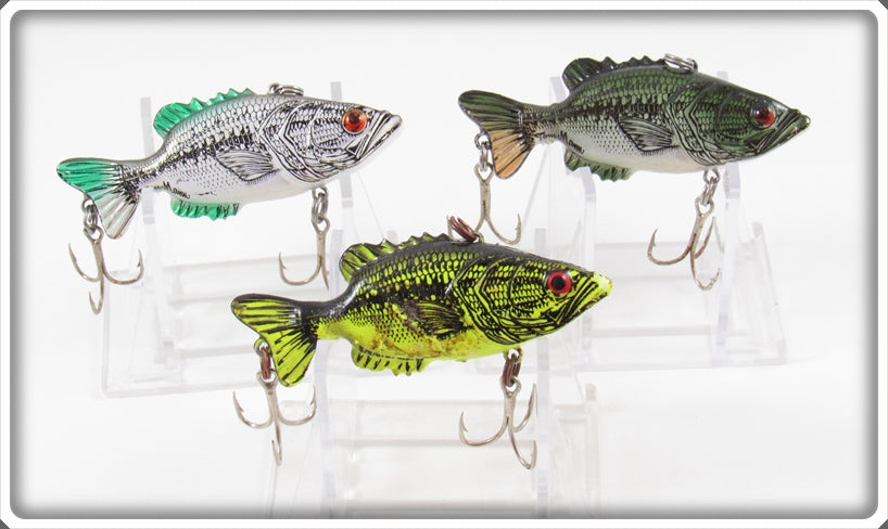 Mann's Baby Bass, Silver Baby Bass & Chartreuse Leroy Brown Lure Lot
