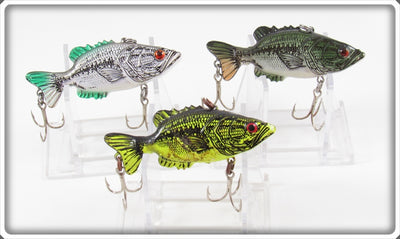 Mann's Baby Bass, Silver Baby Bass & Chartreuse Leroy Brown Lure Lot