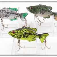 Mann's Baby Bass, Silver Baby Bass & Chartreuse Leroy Brown Lot