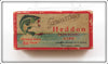 Vintage Heddon Red & White Bubbling Bug Empty Lure Box 90 RW