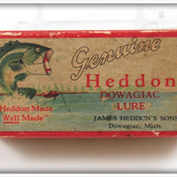Vintage Heddon Red & White Bubbling Bug Empty Lure Box 90 RW