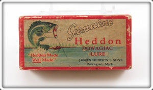 Vintage Heddon Red & White Bubbling Bug Empty Lure Box 90 RW