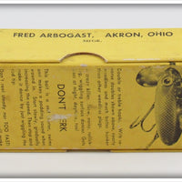 Arbogast Black Wooden Jitterbug In Cellophane Lid Box