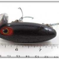 Arbogast Black Wooden Jitterbug In Cellophane Lid Box