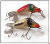 Vintage Jamison Rainbow And Black & White Wig L Twin Lure Pair