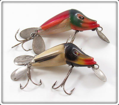 Vintage Jamison Rainbow And Black & White Wig L Twin Lure Pair