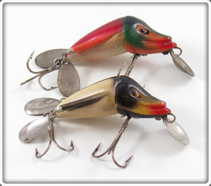 Vintage Jamison Rainbow And Black & White Wig L Twin Lure Pair