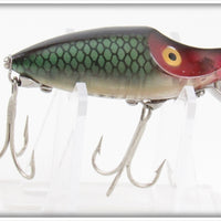 Vintage Heddon Green Scale Midget River Runt Lure