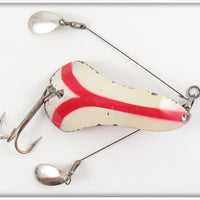 Vintage Creek Chub White & Red Sinful Sal Lure