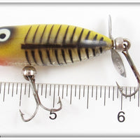 Heddon Transparent Yellow Black Bone Tiny Torpedo 360 XRYBB