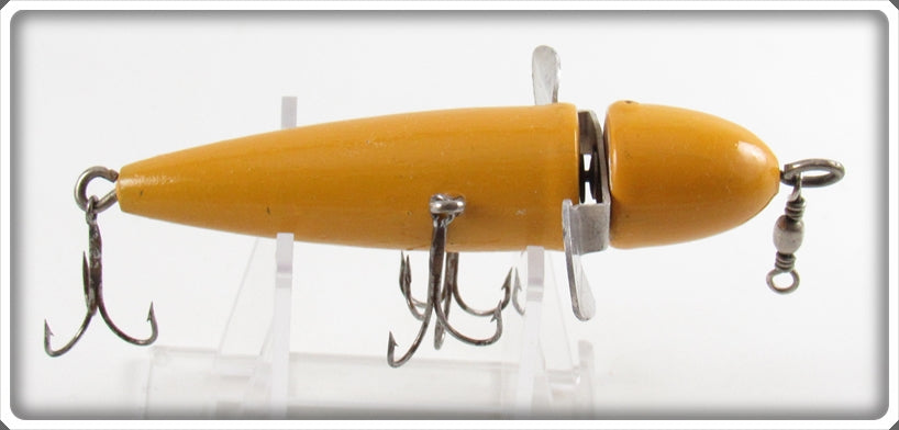 Vintage Ans B Decker Solid Yellow Baby Bass Bait Lure