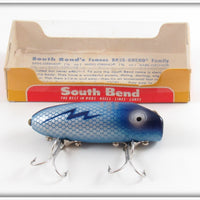 South Bend Blue Scale Lightning Bolt Midge Oreno Lure In Box 968 B