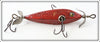 Vintage Heddon Repainted Solid Red 0 Dowagiac Minnow Lure