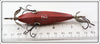 Heddon Repainted Solid Red 0 Dowagiac Minnow