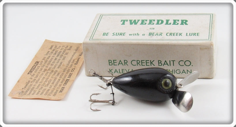 Vintage Bear Creek Black Tweedler Lure In Box 