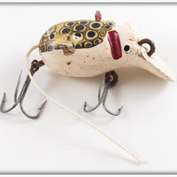 Vintage Bud Stewart Spotted & White Crippled Mouse Lure