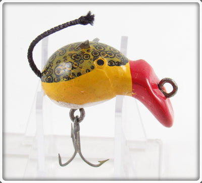 Vintage Bud Stewart Spotted, Yellow & Red Pregnant Mouse Lure