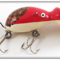 Vintage Bud Stewart Spotted, Red & White Crippled Mouse Lure 